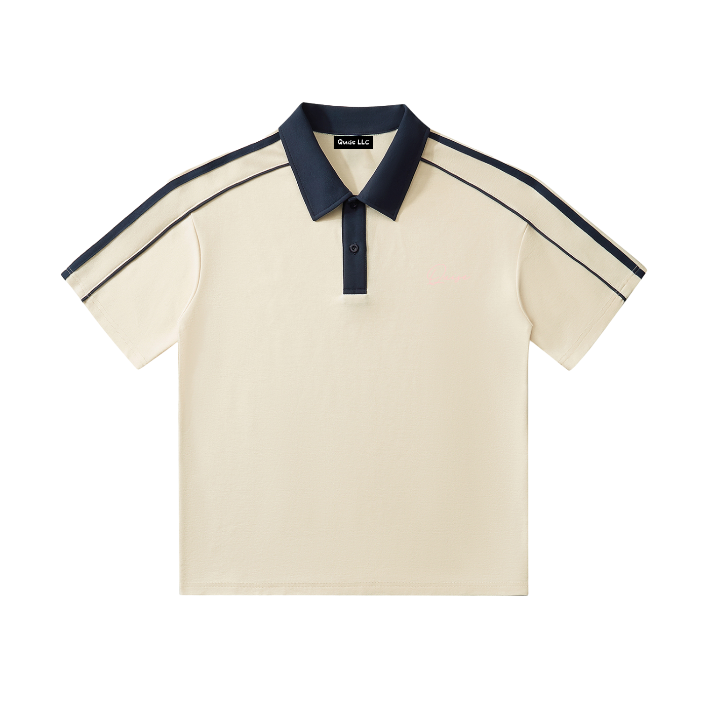 Elegant Polo Shirt (Pink Logo)